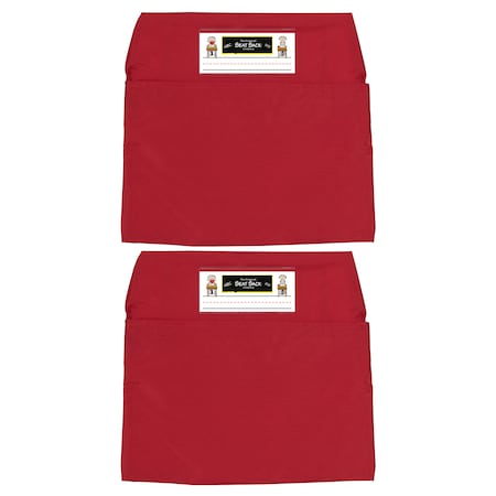 Seat Sack, Medium, 15 Inch, Chair Pocket, Red, PK2